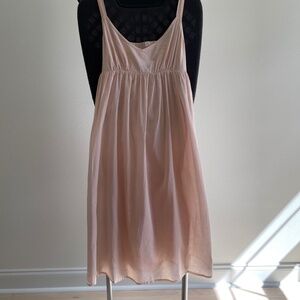 J.Crew Pink 100% Cotton Flowy Empire Waist Midi Dress - Size XS